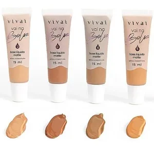Kit 6 Base Líquida Matte Vai Na Bolsa Vivai 15ml