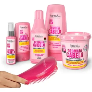 Kit Desmaia Cabelo Completo Forever Liss Escova Cabelo 1150 ml